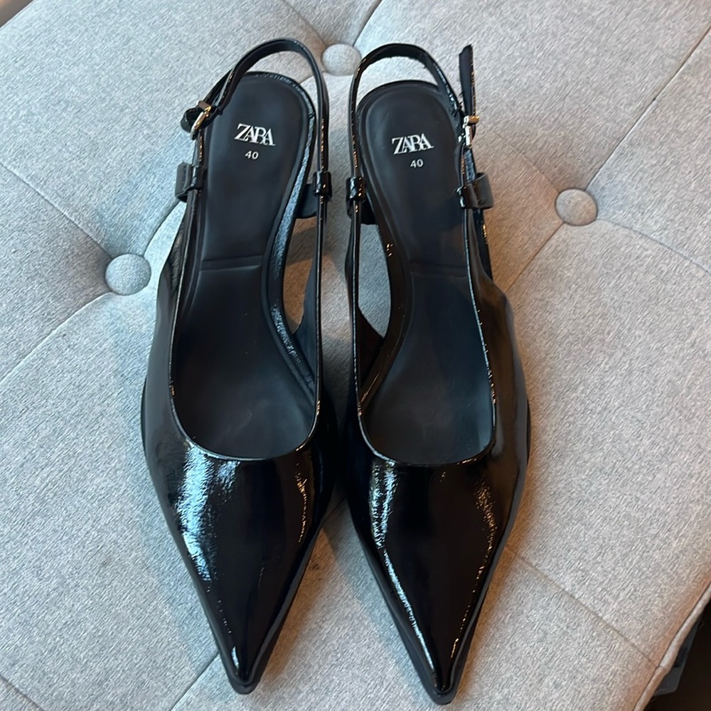 Zara Slingback Kitten Heels